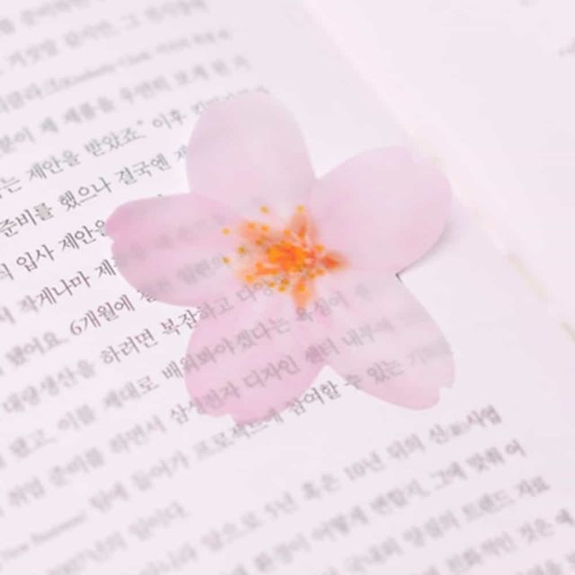스티키 리프 벚꽃 핑크 점착메모지 공시생떡메