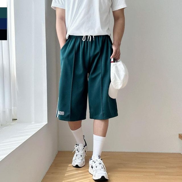 7부 8부 운동복 라인 루즈핏 버뮤다 바지 밴딩바지