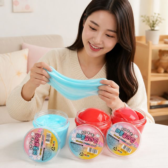 슬라임 촉감놀이 바풍 만들기 무한쭉쭉 1P 완구 어린이 미술용품