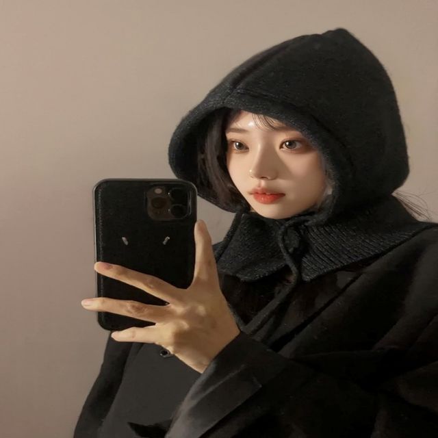 여자 러블리 넥워머 후드 겨울철 바라클라바