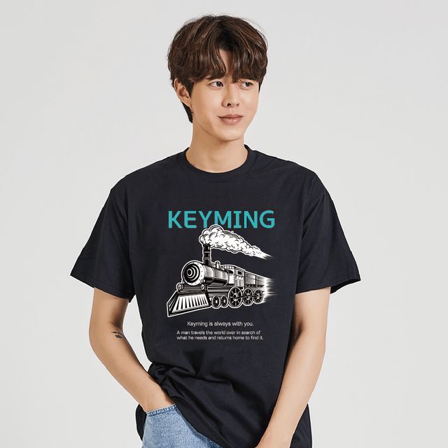 키밍 Travel 기차 여름긴팔티 여름박스티