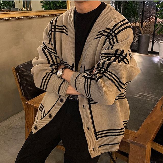 2컬러 남성 루즈핏 가을 아우터 가디건 자켓