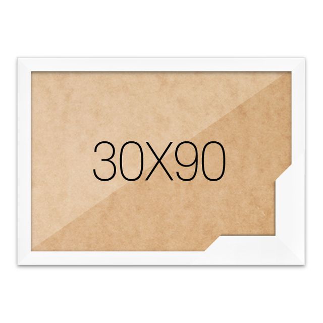 퍼즐액자 30x90 고급형 슬림 우드 화이트