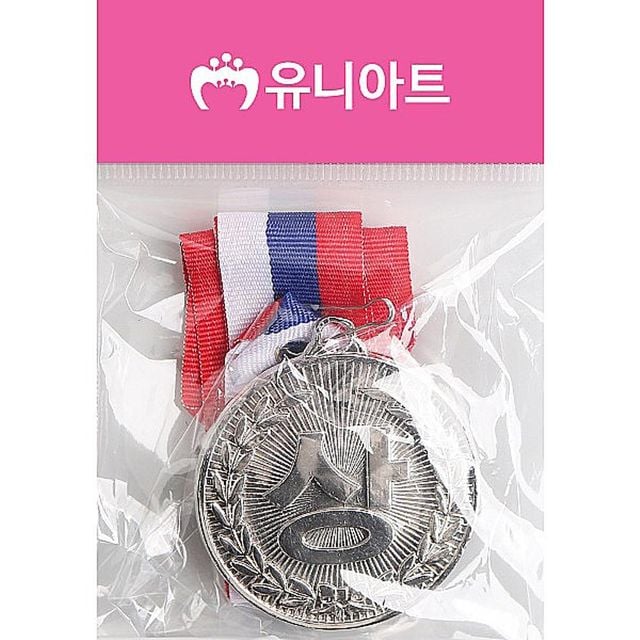 은색 메달 10개 묶음 시상식 운동회 집상장 메달끈 유아상장 기념