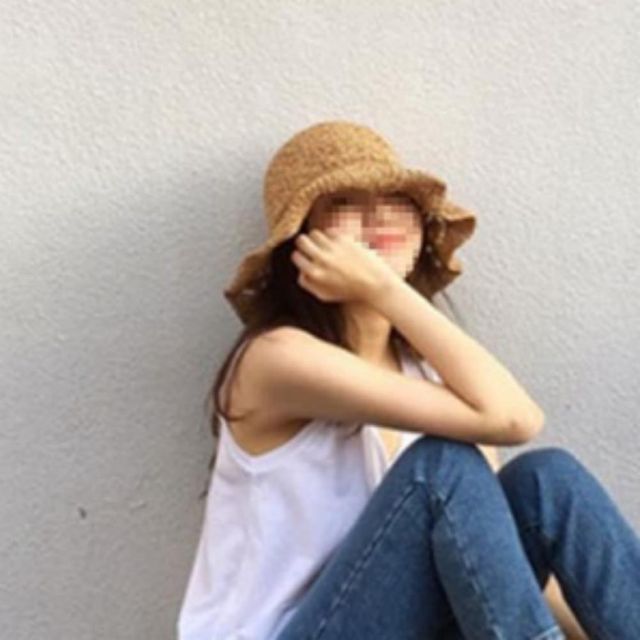 밀짚모자 베이지 컬러 와이어 내장 해외여행 아이템 모자