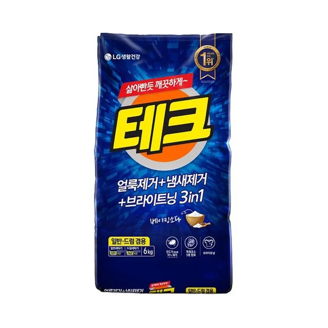 테크 6kg 베이킹파우더 세탁세제 분말세제