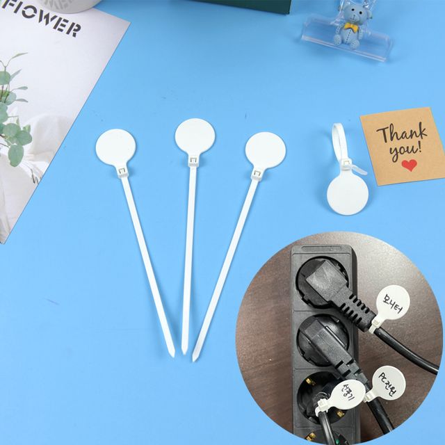 메모용 50P 케이블타이 네임택 전선 원형 이름표