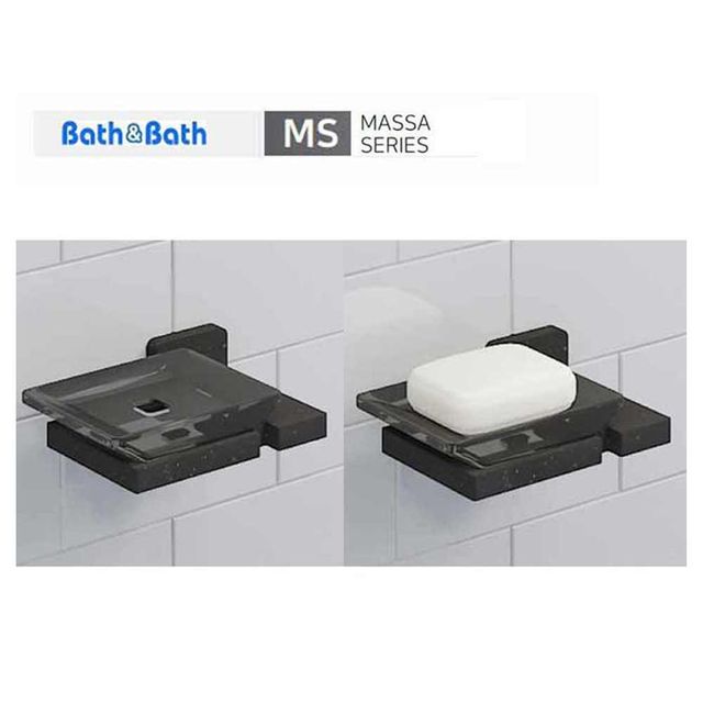 MASSA 인조대리석 비누대 MS-803BP 블랙 펄 욕실선반