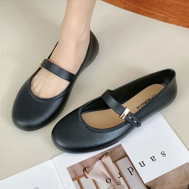 클래식 여성 메리제인 슈즈 스트랩 단화 여자 플랫슈즈 데일리 구두