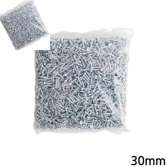 다용도 4mm 백색 피스 나사못 30mm 1000개입 목재못 피스세트 벽나사 목공못