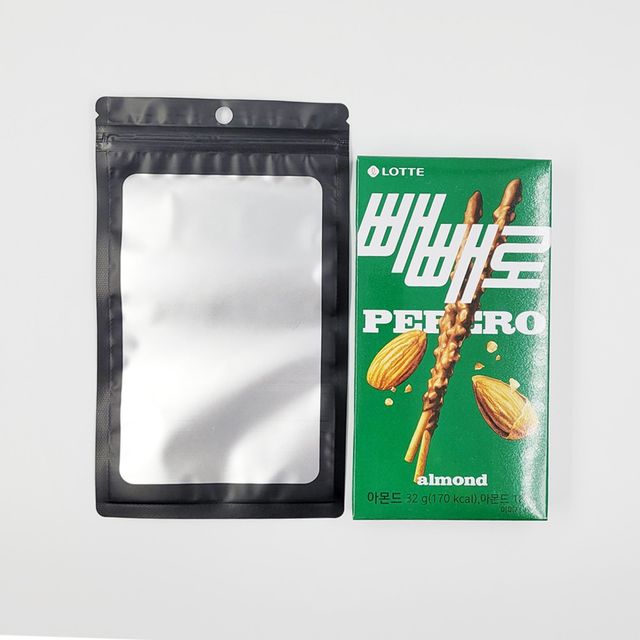 블랙 포장용 반투명 컬러 지퍼백 구디백 고급 진열 비닐포장지 12cmX20cm