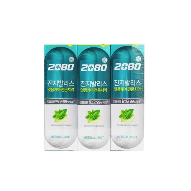 BTM 2080 진지발리스 치약 기획 오리지날 120gx3