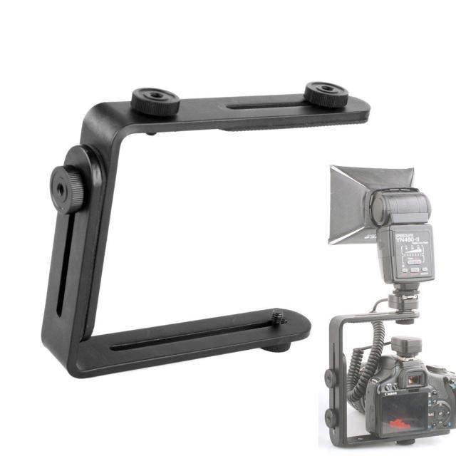 듀얼 L 플래시 확장 브라켓 플레이트 DSLR 액션캠