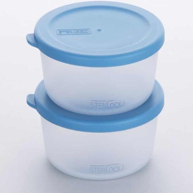 냉장고 원형 용기 420ml 2P 뚜껑용기 전자렌지용기 밀폐용기 플라스틱용기 보관통