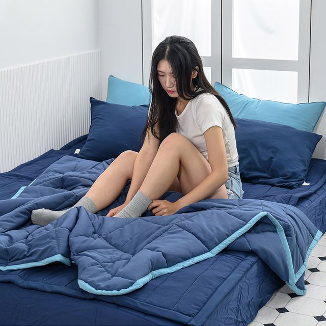 이불패드 간절기 이불 퀸 네이비 브로이 패트 네이비