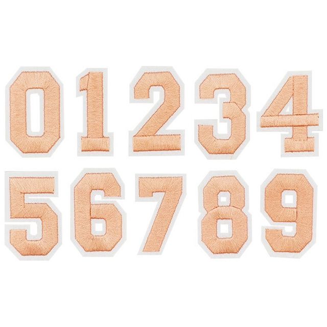 DIY 리폼 숫자패치 오렌지 자수 옷와펜