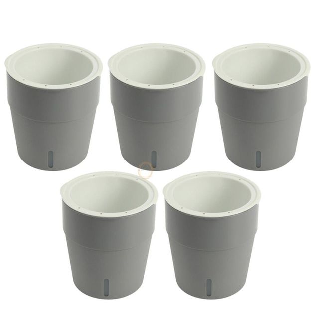 저면관수화분 5p 13x14cm 그레이 수경재배화분 자동물주기화분 원형화분