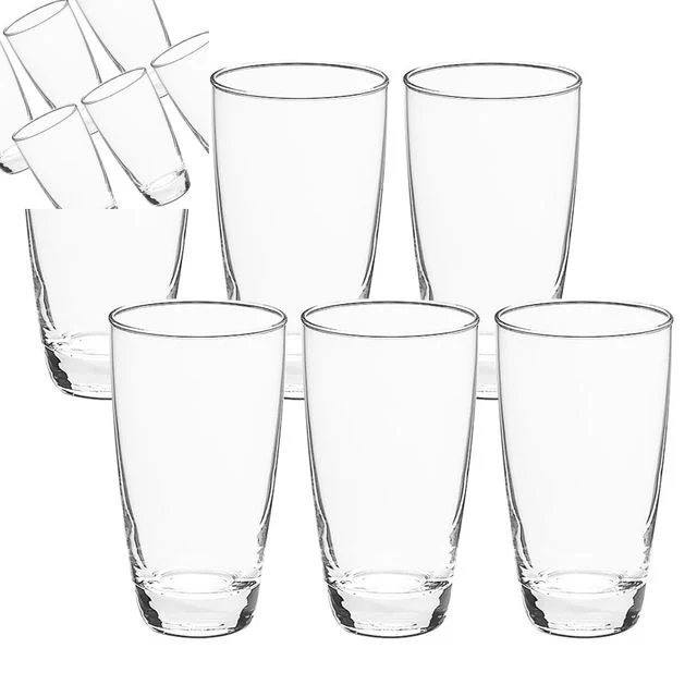 쥬스잔 450ml 6개입 유리컵 음료잔 투명용기 홈카페주방
