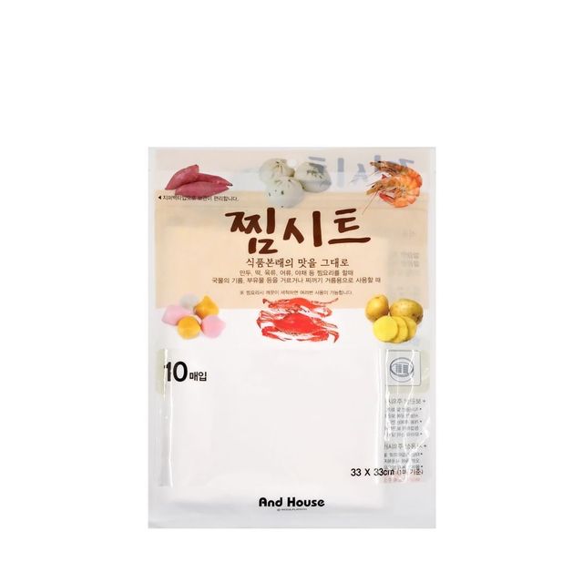 분식집찜시트 딤섬 찜패드 찜보자기 그릭요거트주머니 셀프요리시트 33x33 10p