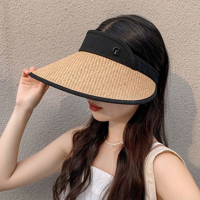 온나핏 블랙코팅 G밀짚 썬캡 ELM-098
