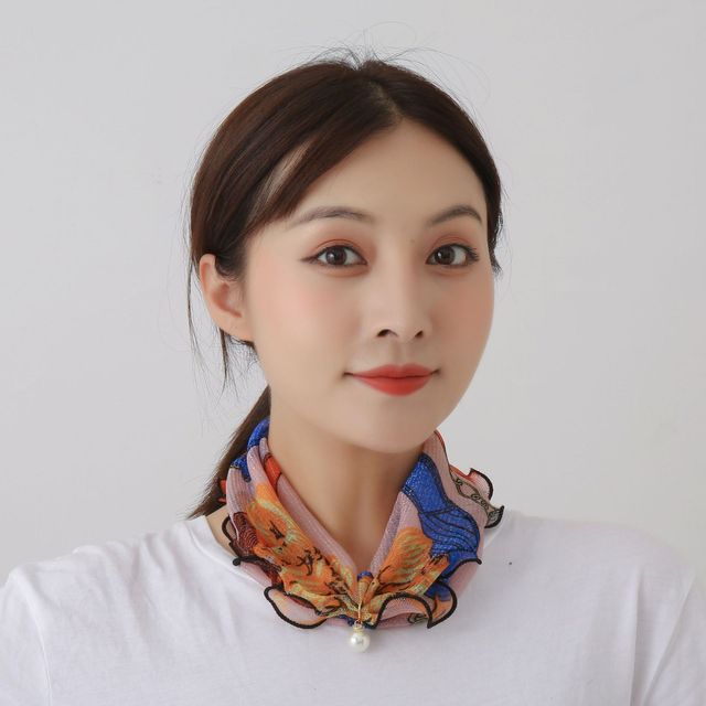 레이스 겨울넥 넥워머 망사 보온목 프릴 목워머