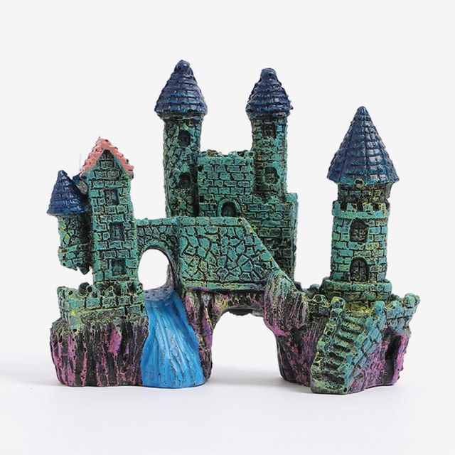 수족관 성벽 장식 인테리어 14x7x13cm