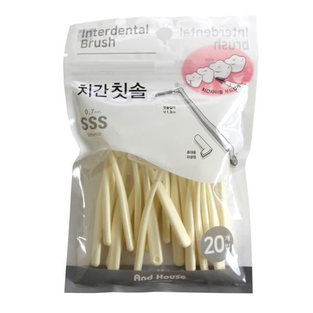 덴탈 프리미엄 L형 치간칫솔 20p SSS 0.7mm