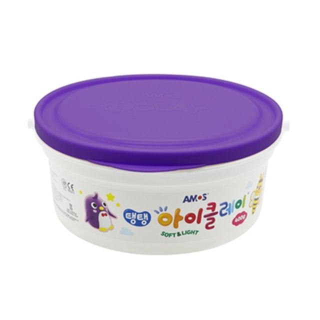 혜명몰 아모스 23000 탱탱아이클레이 400g 보라 점토 / 버켓 - 통 (1개입) 클레이만들기 펠트DIY 지점토 클