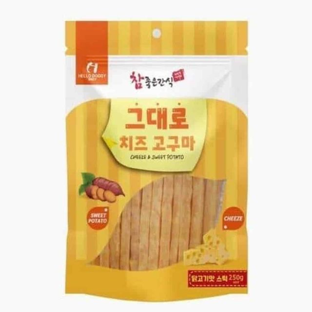 간식 치즈고구마 닭고기 스틱 250g 애견고구마간식 애견간식스틱 강아지닭고기 반려동물간식