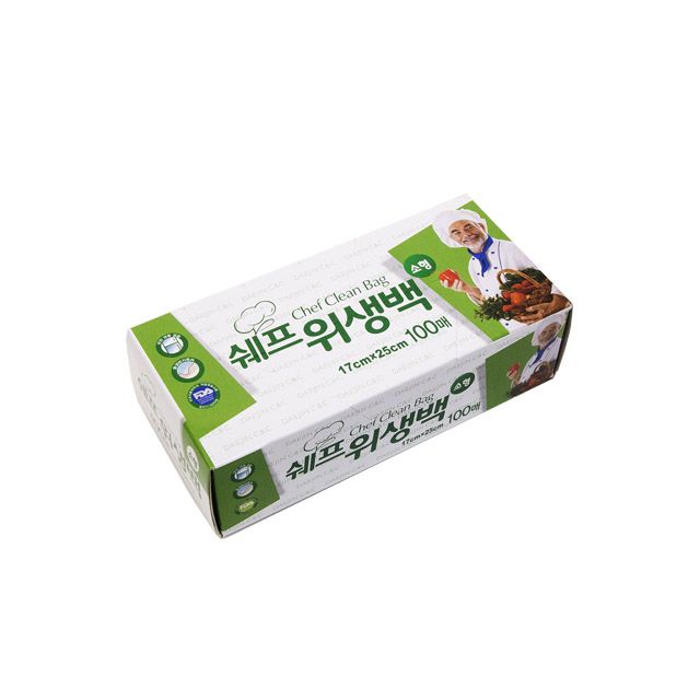 쉐프 위생백 소형 일회용비닐 100매 - 주방 위생 필수품
