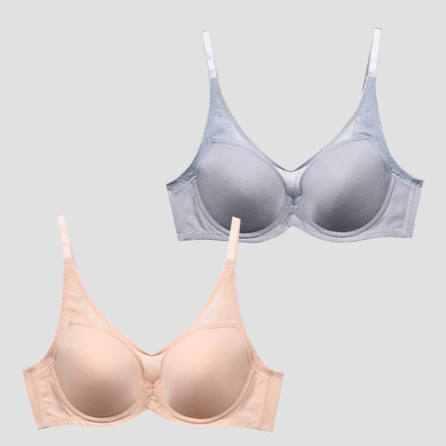 (비비안)네트망 여성 풀컵 몰드 와이어 C컵 브라