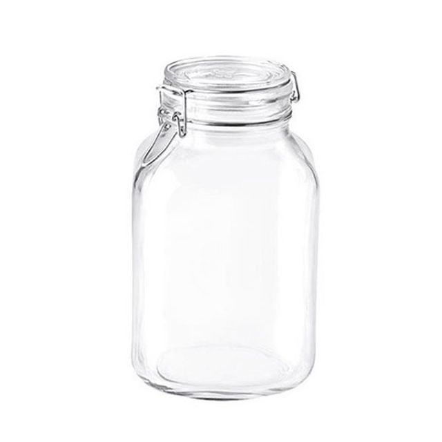 보르미올리 유리병 3000ml 압축 밀폐용기 과일청병
