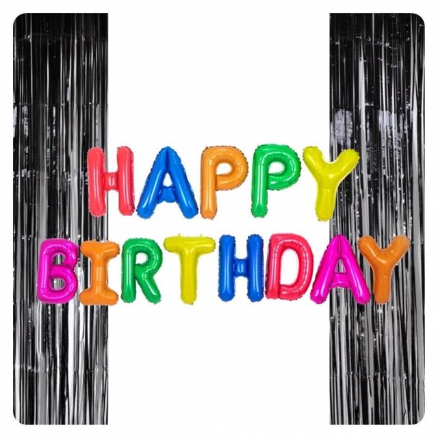 TBZ PW (은박풍선생일컬러풀커튼블랙세트)파티 기념일