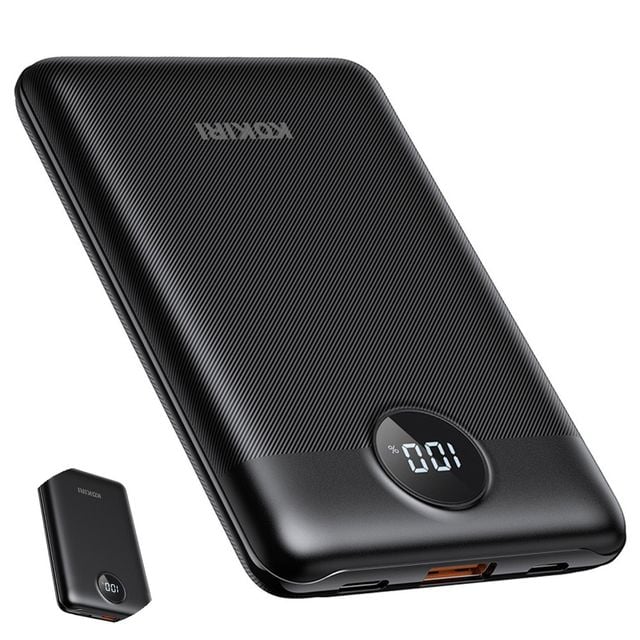 사무용보조배터리 소형보조배터리 보조배터리 미니 고속충전 LCD PD 22.5W 10000mAh C타입 USB 2포트 블랙