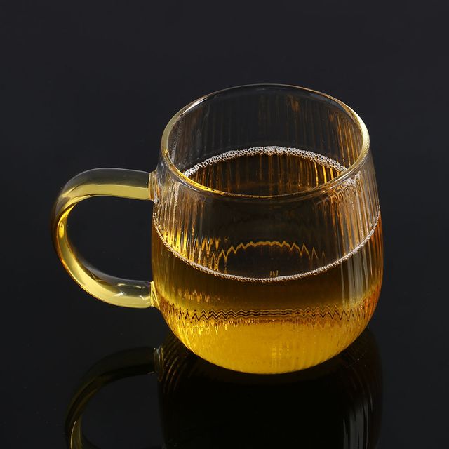 (로하티)링클라인 내열 유리컵(350ml) 음료수잔
