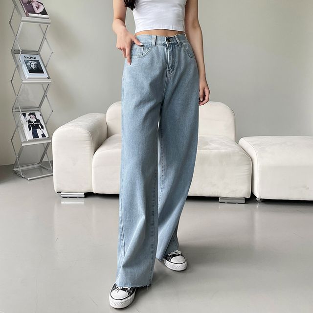 여성 테스티 롱 뒷밴딩 와이드 청바지 JB-1007298