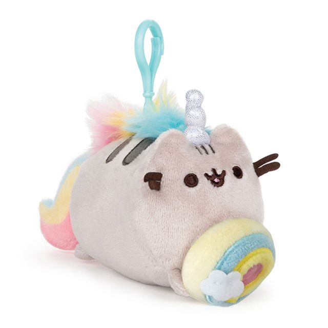 가방고리 푸쉰고양이 무지개도넛 애착인형
