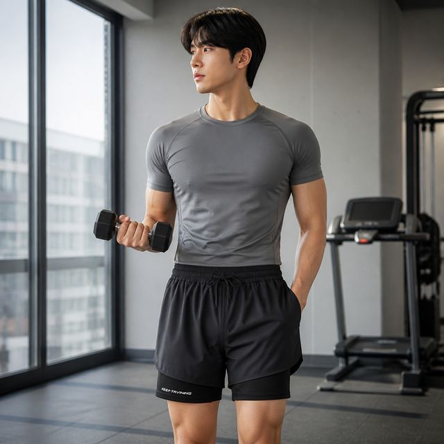 스포츠 반바지 레깅스 남성 트레이닝복 사이클 헬스 팬츠 숏츠 러닝 마라톤 훈련복