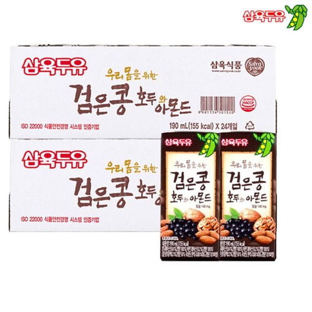 삼육두유 검은콩 호두와 아몬드 190ml(155kcal) 48개입