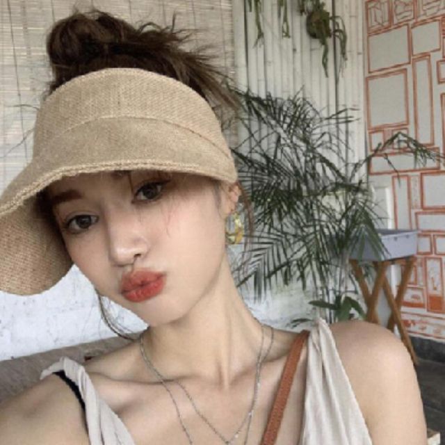 린넨 썬캡 챙모자 여름 캡모자 여성용 찍찍이 자외선차단 썬햇