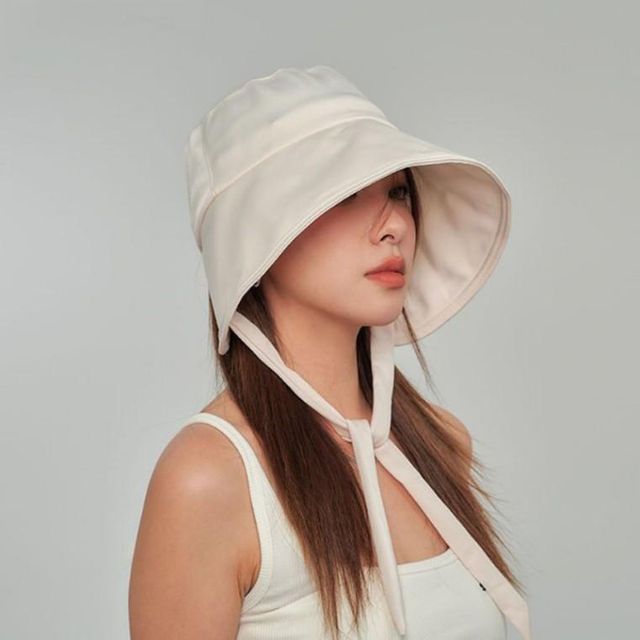 여성 여름 썬캡 보닛, 와이드 파스텔 자외선 왕골