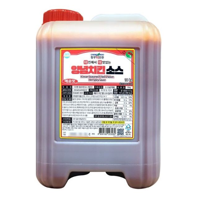 청우식품 더진한 치킨양념 소스 매운맛 10kg