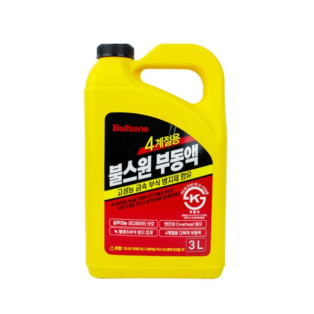BTM 불스원 4계절용 부동액 3L - 엔진 보호 및 냉각 성능 최적화