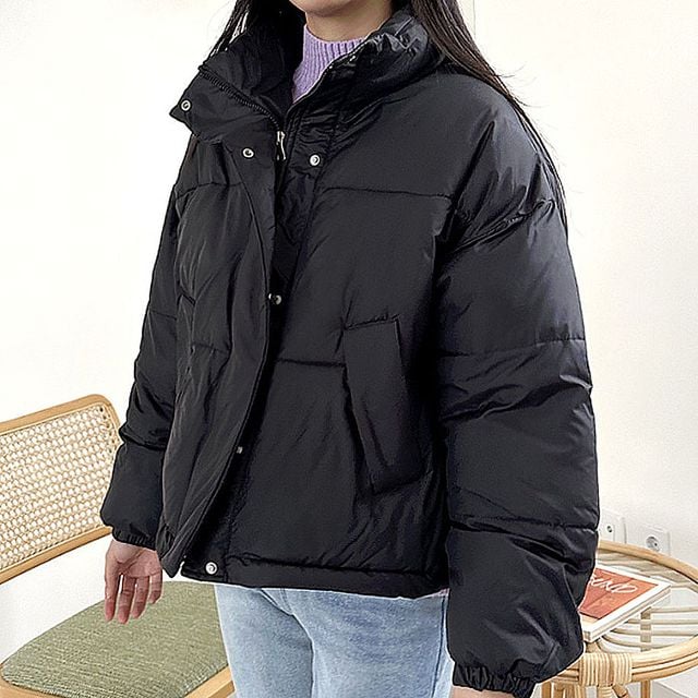 여자 겨울 데일리 숏패딩 방한 점퍼 아우터