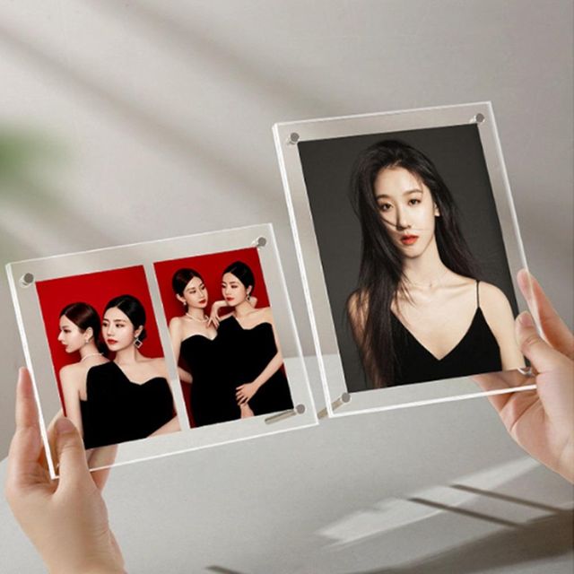 홈데코 인테리어 투명 아크릴 사진 액자 스탠드 탁상 포토 프레임 4x6 5x7 랍슨유통