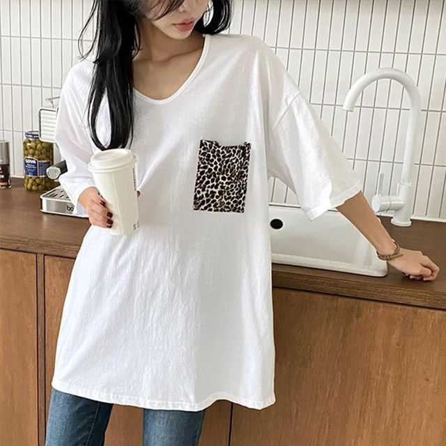 중년 마담 임부복 403 호피패턴칠부티