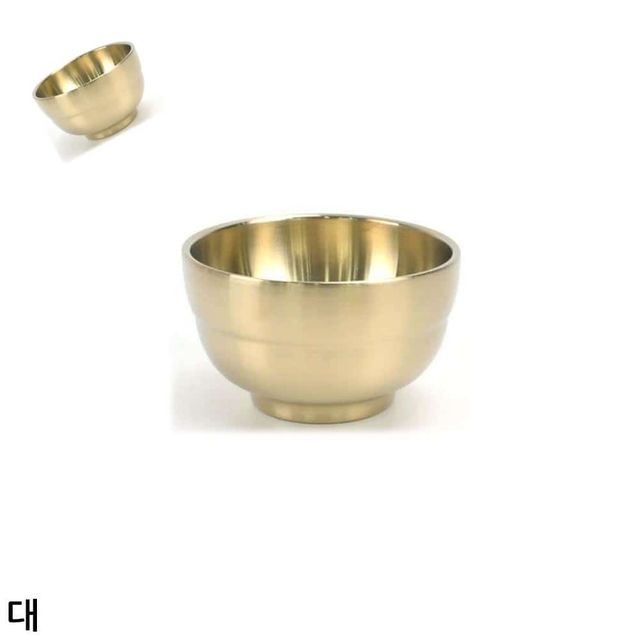 티타늄 한식 죽그릇 겸용 밥그릇 대형 큰밥그릇 업소용그릇 주방식기 도금그릇