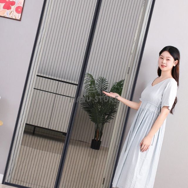 여름문모기장 문방충망 자석 문 모기장 90x210cm 블랙