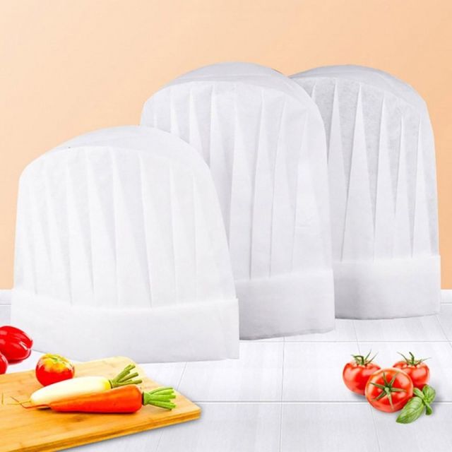 위생모 조리사 요리사 모자, 주방 모자 25개입