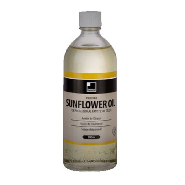 신한 해바라기유 200ml - 대용량 천연 미술 오일, 유화·수채화 작업 필수